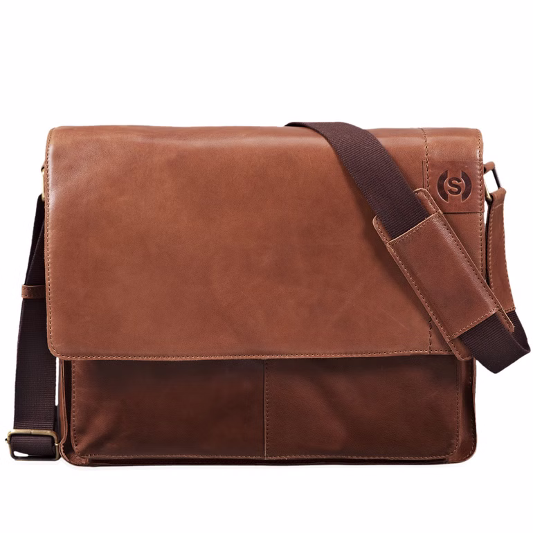 "Athos" Bolso mensajero cuero vintage