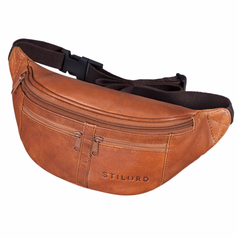 "Echo" Riñonera cuero vintage para fiestas