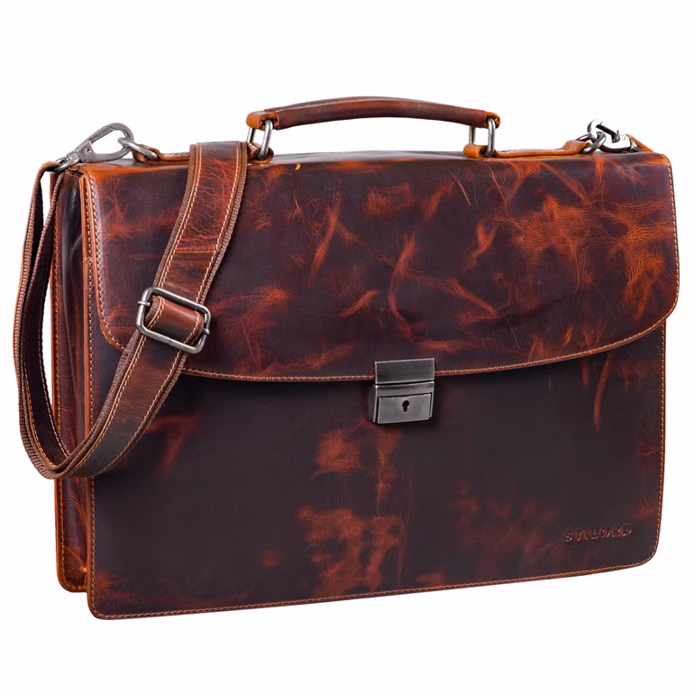 "Jonathan" Maletín Elegante Cuero Clásico Bolsa De Oficina Para Hombre