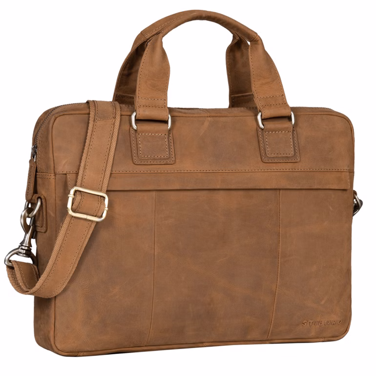 "Andrew" Bolsa Vintage Cuero Business Maletín Clásico Hombre Y Mujer