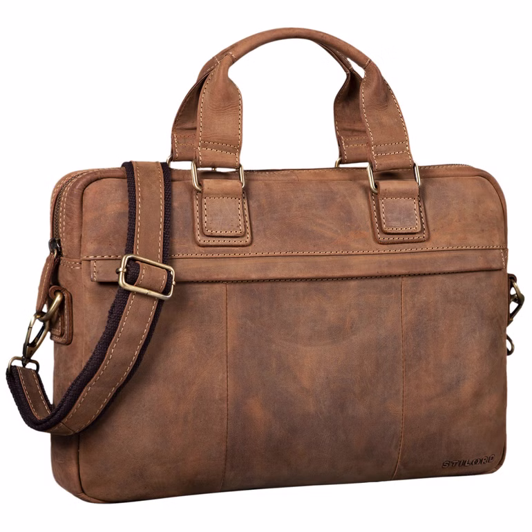 "Andrew" Bolsa Vintage Cuero Business Maletín Clásico Hombre Y Mujer