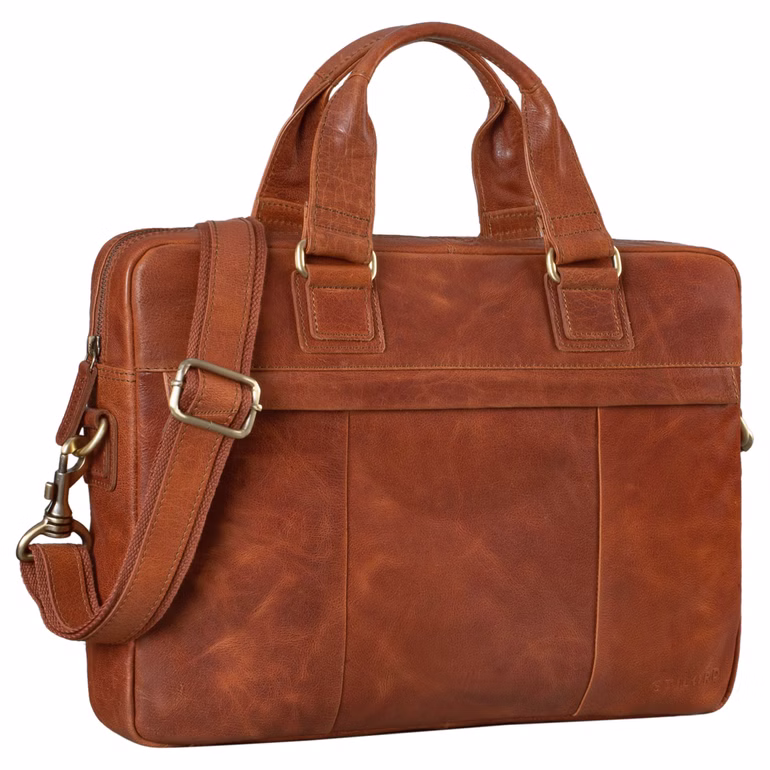 "Andrew" Bolsa Vintage Cuero Business Maletín Clásico Hombre Y Mujer