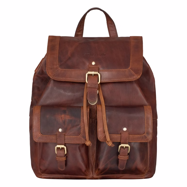 "Nora" Vintage Mochila Mujer Piel