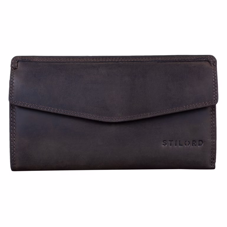 "Gloria" Monedero Mujer Cuero Genuino Vintage con Bloqueo RFID