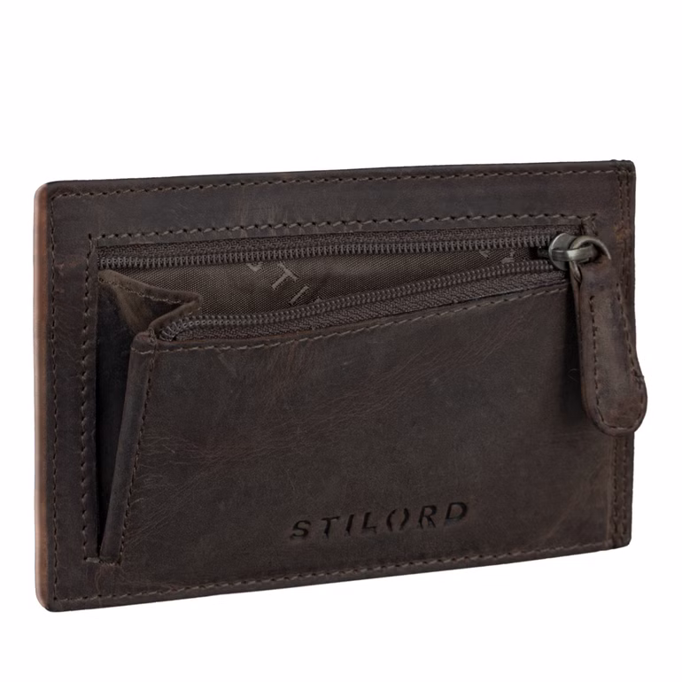 "Trevor" Tarjetero De Cuero RFID Para Hombre Y Mujer Mini Cartera
