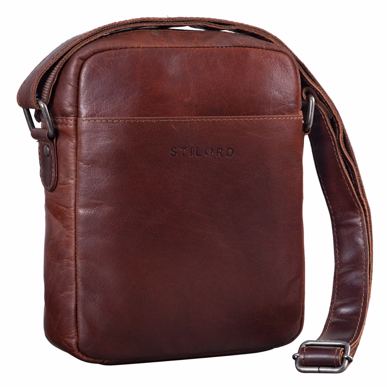 "Nils" Bolsa Vintage de Cuero para Hombre y Mujer Pequeña para Tablet