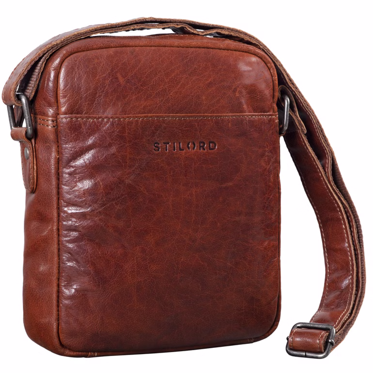 "Nils" Bolsa Vintage de Cuero para Hombre y Mujer Pequeña para Tablet