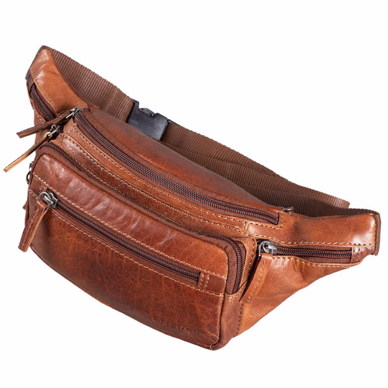 "Zion" Vintage Riñonera Cuero para Fiestas