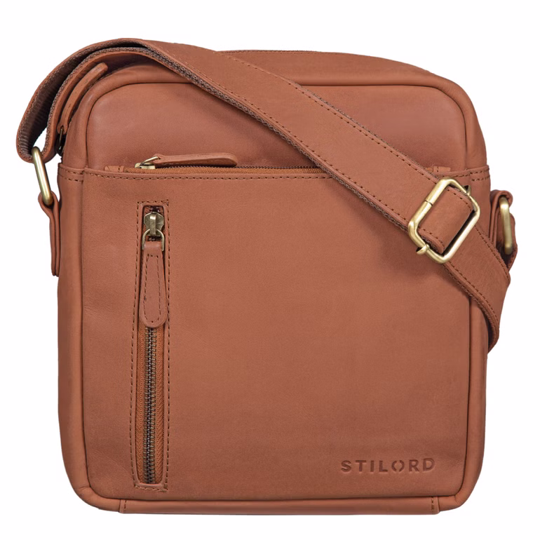 "Benno" Bolsa Cuero para Hombre Pequeña para iPad 9.7" Marrón Vintage