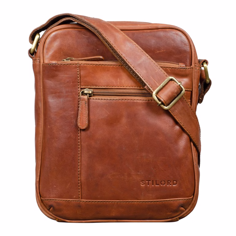 "Diego" Bolsa Vintage de Cuero para Hombre Pequeña para 9.7 Pulgadas