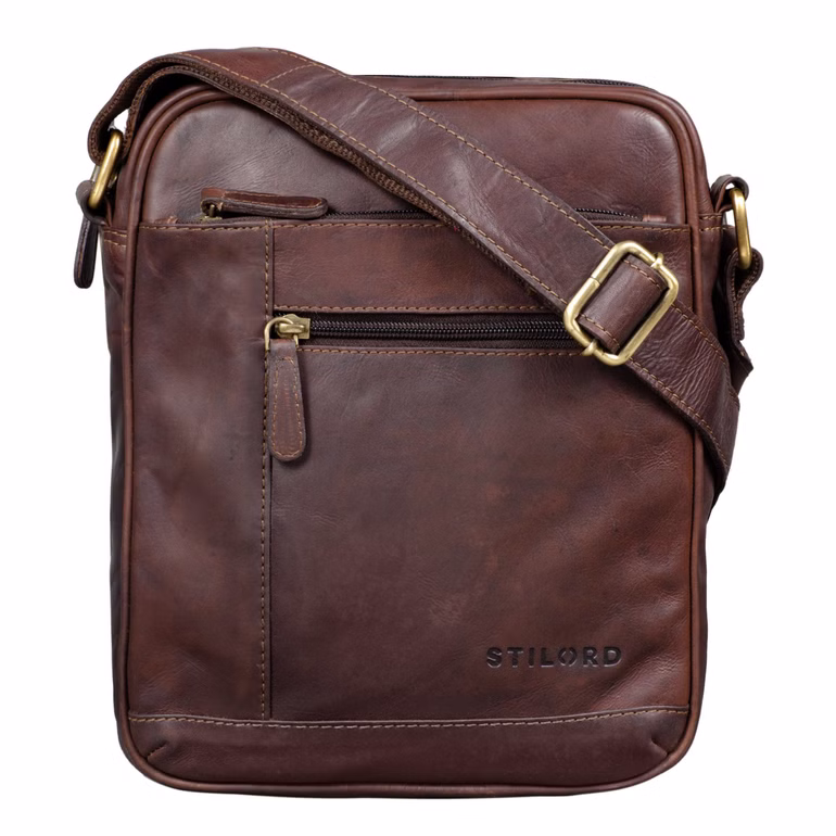 "Diego" Bolsa Vintage de Cuero para Hombre Pequeña para 9.7 Pulgadas