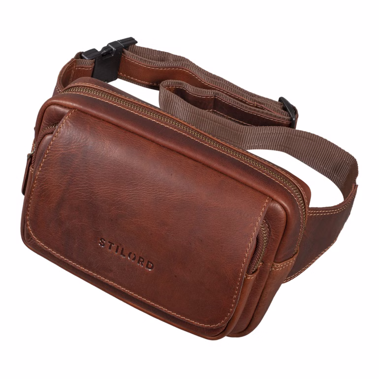 "Boston" Bandolera Cintura Hombre Piel