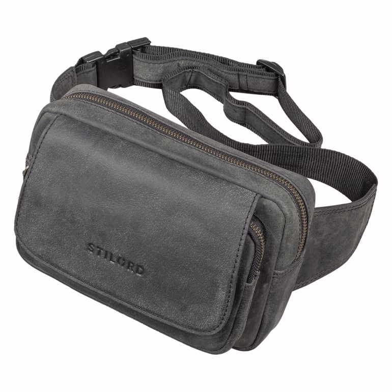 "Boston" Bandolera Cintura Hombre Piel