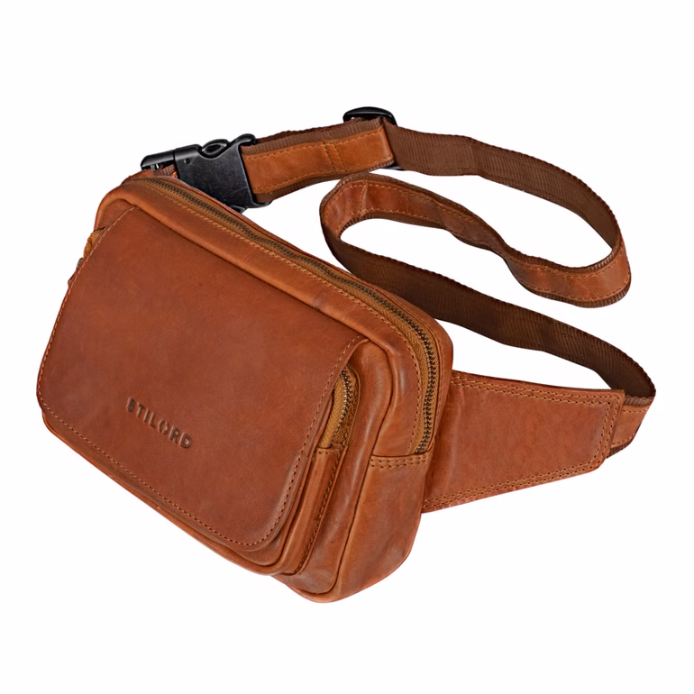 "Boston" Bandolera Cintura Hombre Piel