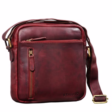 "Hawk" Bolso de Cuero para Hombre Pequeño Vintage Cruzado y Elegante