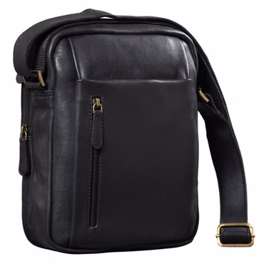 "Irving" Bolsa Vintage de Cuero Marrón Pequeña para Hombro 10.1"