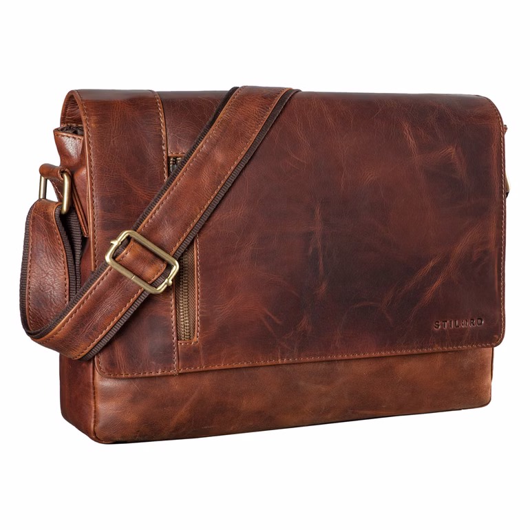"Davis" Bolso Messenger de Cuero 13 Pulgadas
