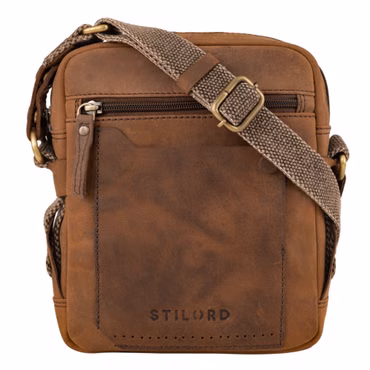 „Nash“ Bolsa De Cuero Para Hombre Vintage Pequeña Messenger Bag