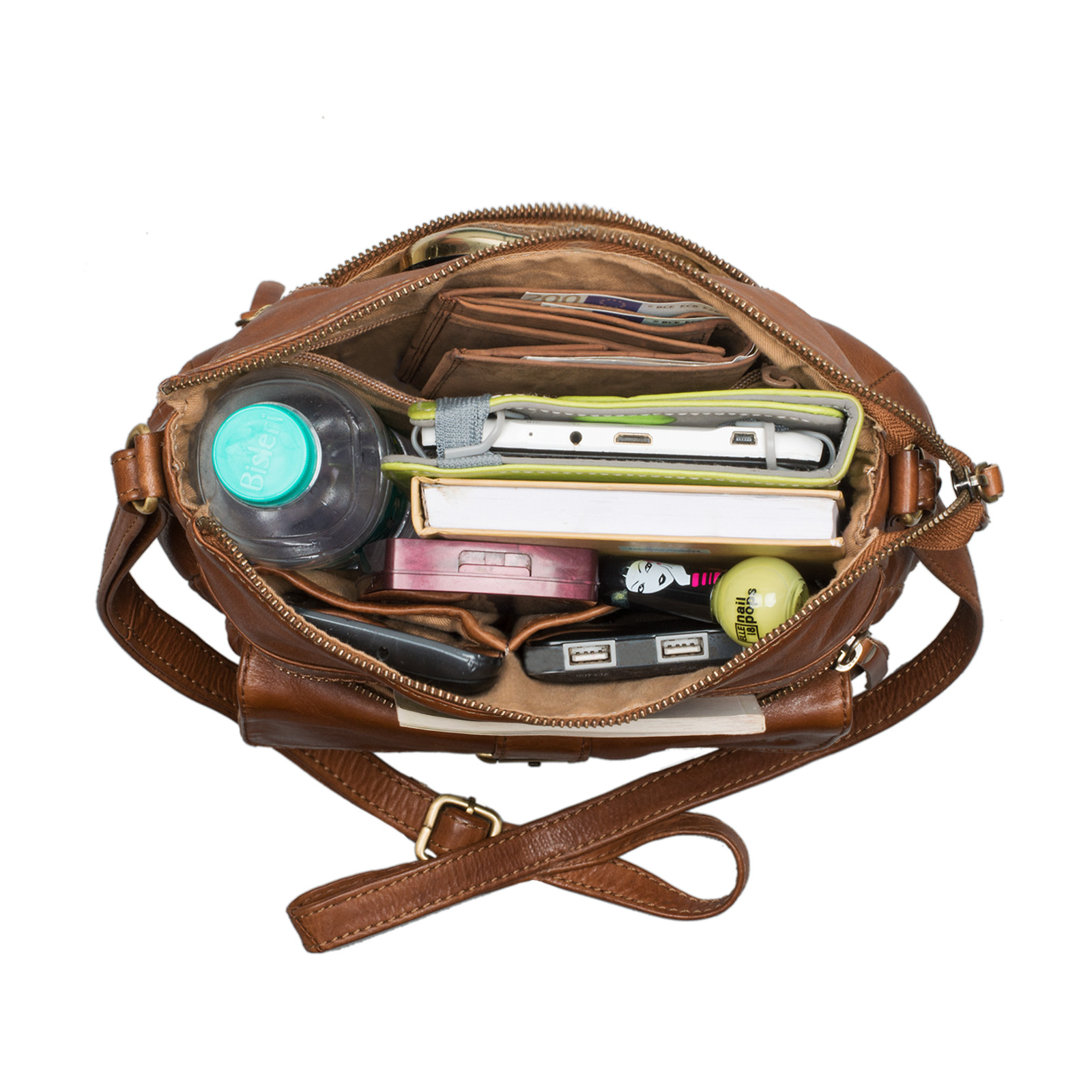 Bolso Bandolera Pequeño Para Mujer De Piel Sintética - Color Marrón Vintage - Dimensiones 11x3.7x4.5 Pulgadas - Ideal Para El Día A Día