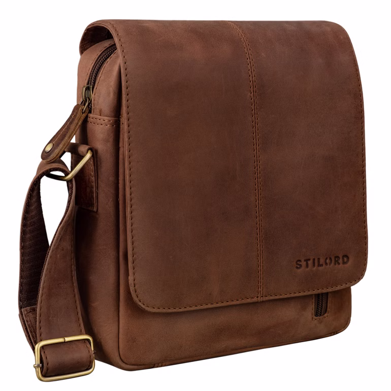 "Matt" Bolso De Cuero Hombre 9 7 Vintage Bandolera Para Tablet