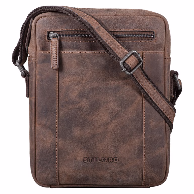 "Fox" Bolsa de Cuero para Hombre Vintage Messenger Pequeña y Elegante