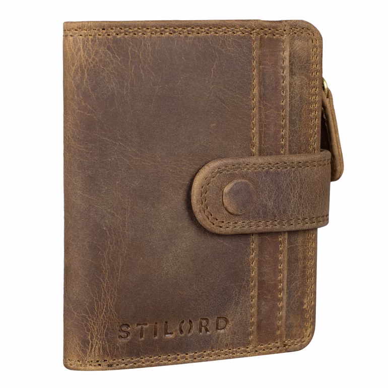 "Beckett" Tarjetero Cuero RFID Hombre Mini Cartera Estilo Vintage