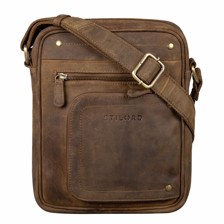 „Randall“ Bolsa Vintage De Cuero Bandolera A5 Bolsa Para Tableta