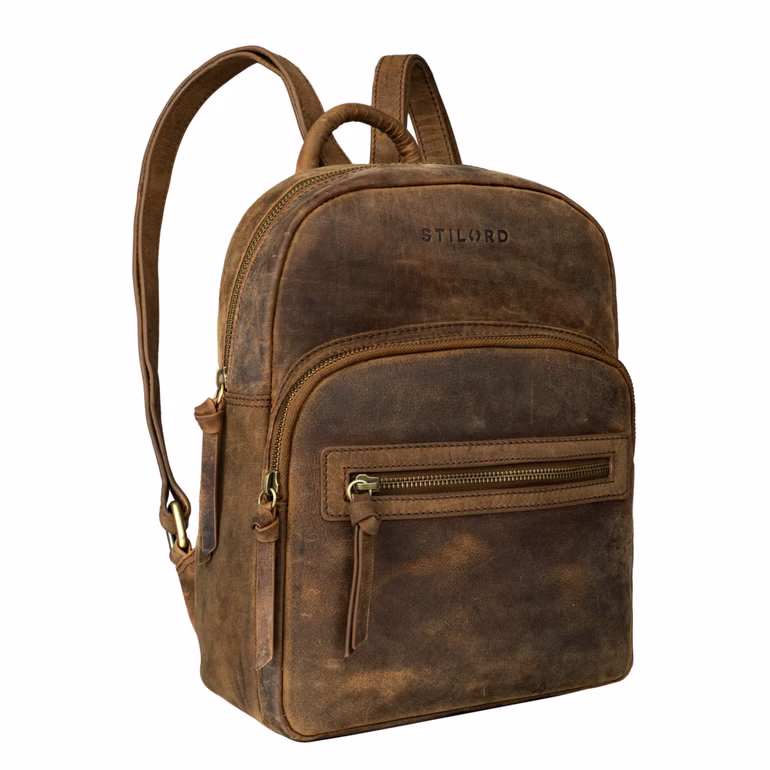 "Alba" Pequeña Mochila de Cuero Mujeres 