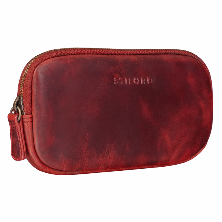 "Mike" Estuche de Cuero Vintage Ideal para Bolígrafo y Teléfono