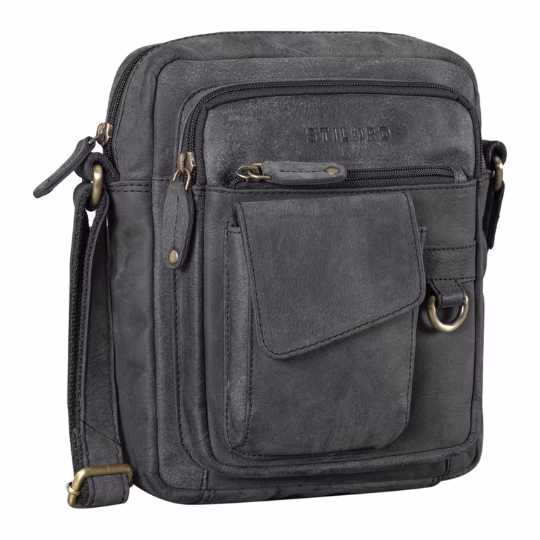 "Ryan" Bolso De Cuero Hombre Pequeño Vintage Para Llevar Al Hombro