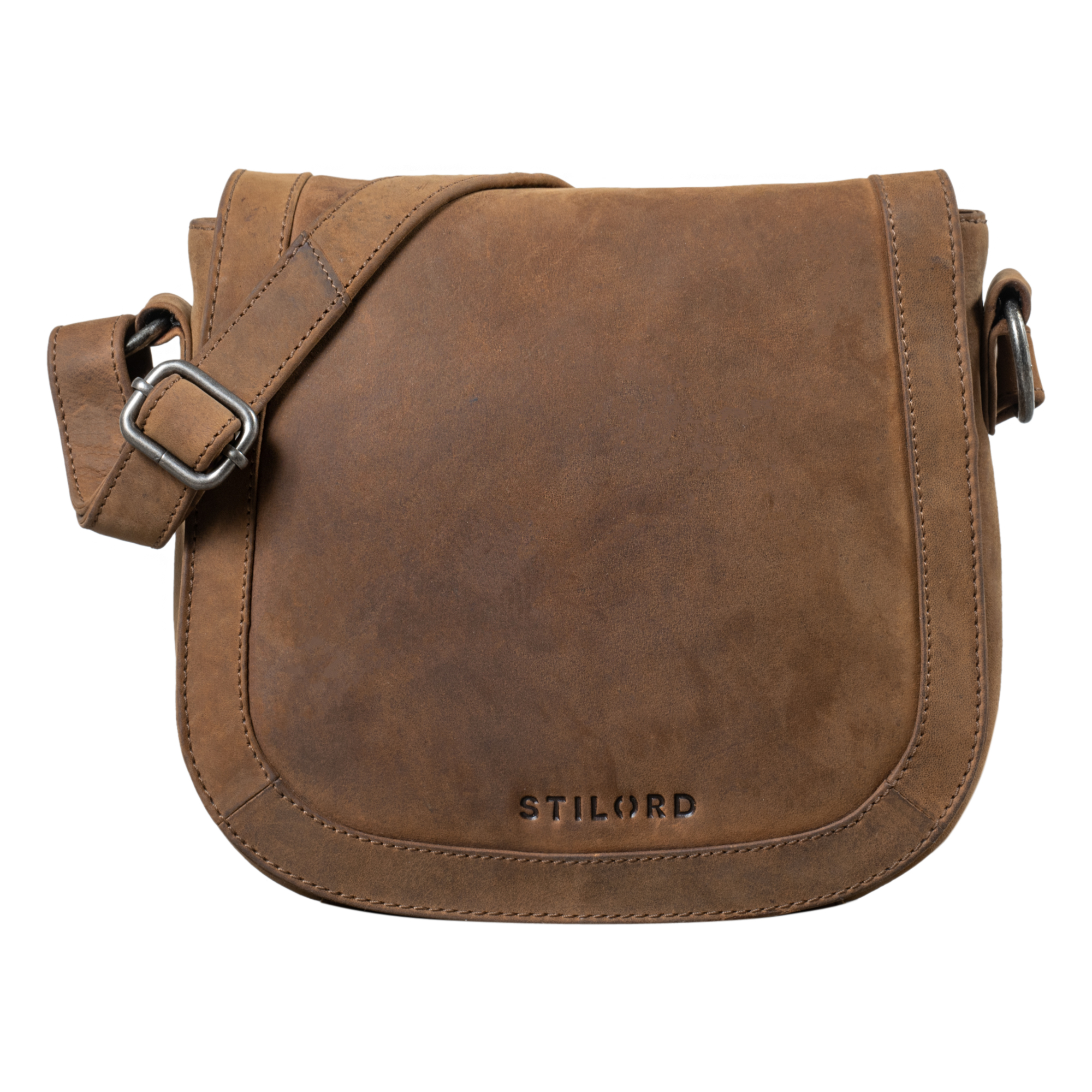Bolso Mano Hombre STILORD 'Tamara' Bolso De Hombro Mujer Piel Pequeño Bolso Bandolera Vintage Para Salir Noche Fiesta Diari Bolso Mano De Auténtico Cuero, Color:brandy - Coñac Bolso De Mano Hombre