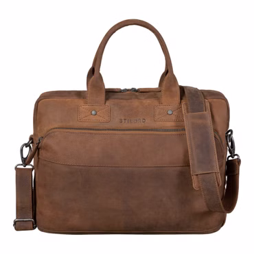 "Alvin" Bolsa De Cuero Business Para Laptop 15" Vintage De Hombro "Alvin" Bolsa De Cuero Business Para Laptop 15" Vintage De Hombro
