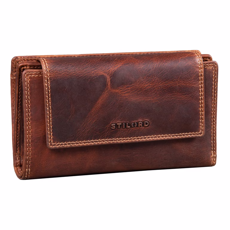 "Ira" Cartera Mujer Cuero Con Protección RFID Estilo Vintage Elegante "Ira" Cartera Mujer Cuero Con Protección RFID Estilo Vintage Elegante