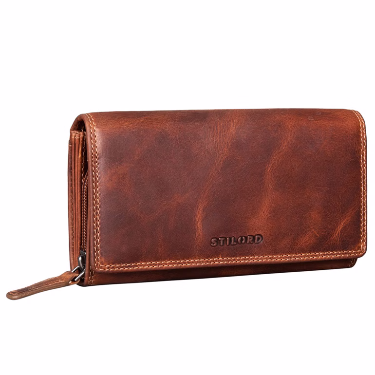 "Ellen" Cartera Mujer Cuero Con Protección RFID Y NFC Vintage