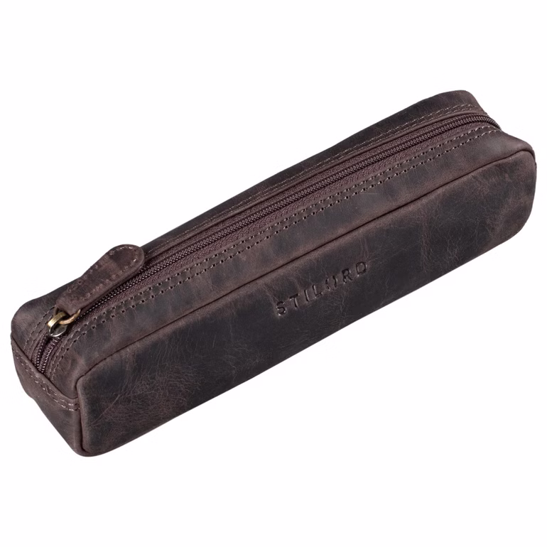 "Preston" Estuche de Cuero Vintage Porta Lápices