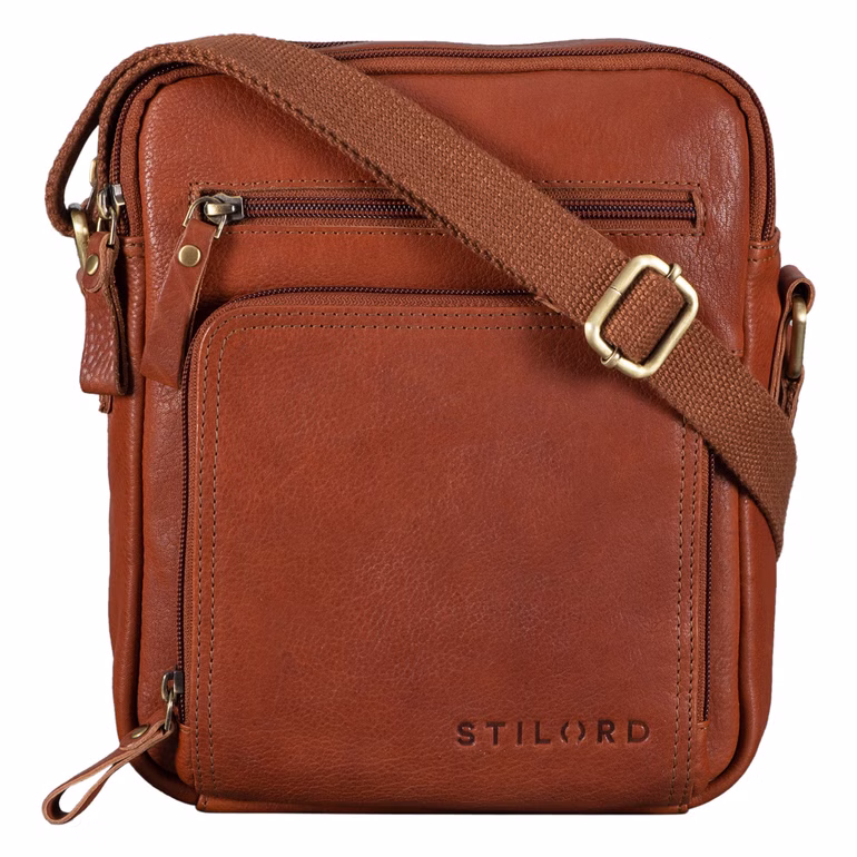 „Darius“ Bolso Para Hombre De Cuero - Tres Compartimentos Principales