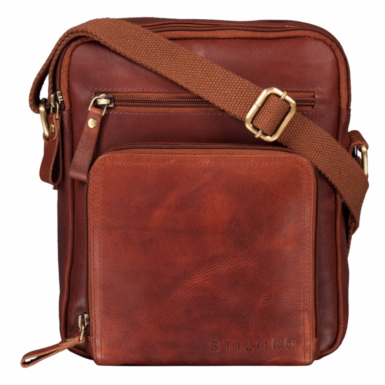 „Darius“ Bolso Para Hombre De Cuero - Tres Compartimentos Principales