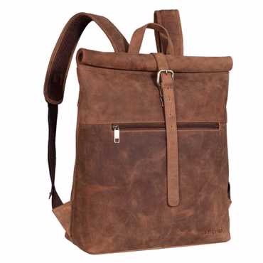 "Lance" Mochila Ciclismo de Cuero Roll-Top Gran Daypack para Ciclistas "Lance" Mochila Ciclismo de Cuero Roll-Top Gran Daypack para Ciclistas