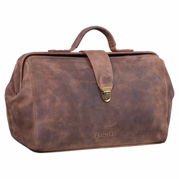 "Percy" Bolsa De Cuero Para Médico Vintage Maletín Doctor Negocios