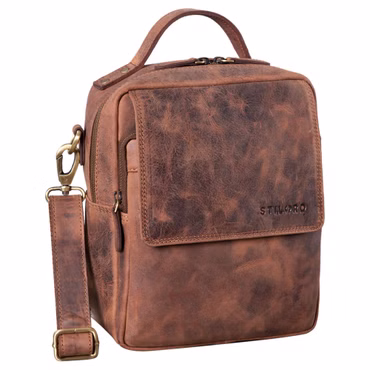 "Gideon" Bolso de Cuero Vintage para Hombre Pequeño y Elegante "Gideon" Bolso de Cuero Vintage para Hombre Pequeño y Elegante