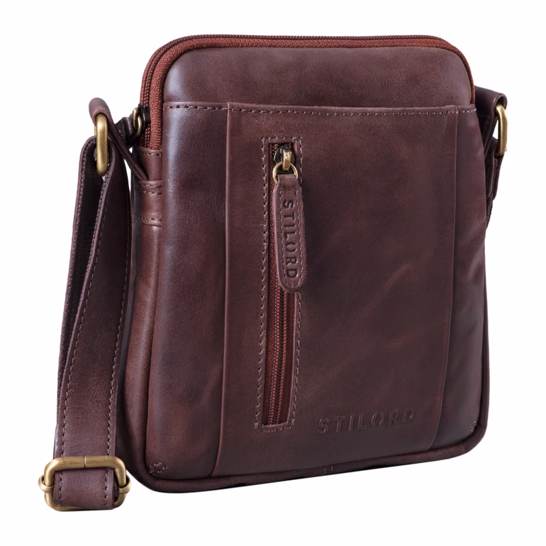 "Emerson" Pequeña Bolsa de Cuero para Hombre Crossbody Bandolera