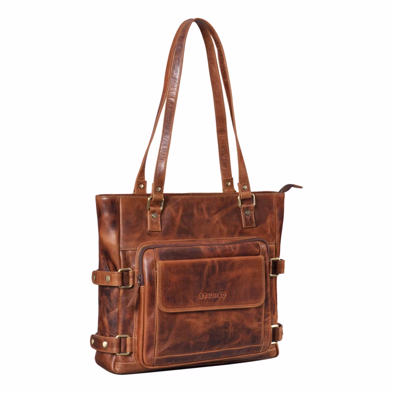 "Liara" Bolso Shopper de Cuero Mujer Grande Elegante de Hombro