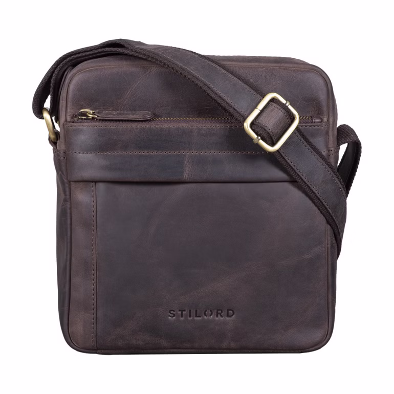 "Craig" Bolsa de Cuero para Hombre Pequeña y Práctica Bandolera