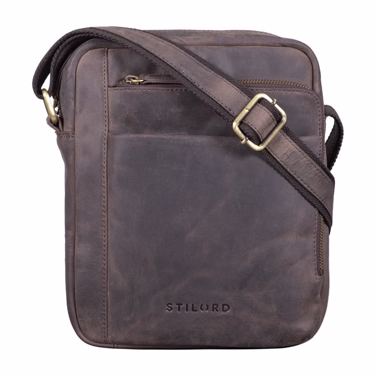 „River“ Bolsa De Cuero Bandolera Mensaje Pequeña Bolsa Masculina