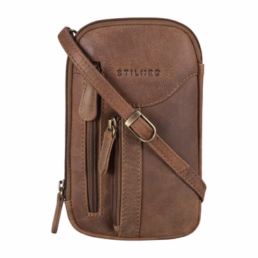 „Lane“ 3-en-1 Bolsa Para Teléfono De Cuero, Bandolera Y Pulsera Grande