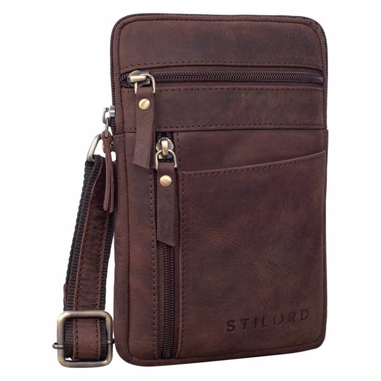 "Brooks" Cartera De Cuero Para Cinturón Pequeña Bolsa Para Teléfono