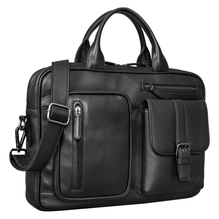 "Jenson" Bolso Negro Universidad Cuero