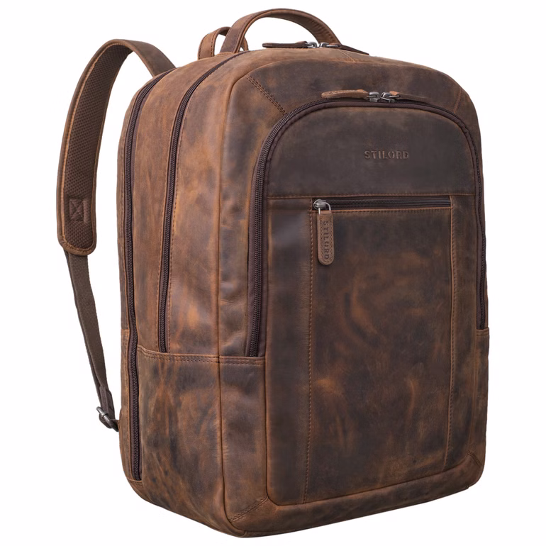 "Erikson" Mochila XL Trabajo Cuero 15 16 17 Pulgada