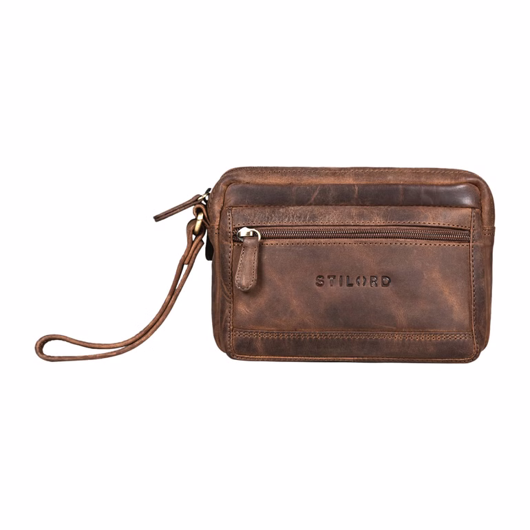 “Pax” Cartera De Mano Para Hombre De Cuero Auténtico Vintage “Pax” Cartera De Mano Para Hombre De Cuero Auténtico Vintage