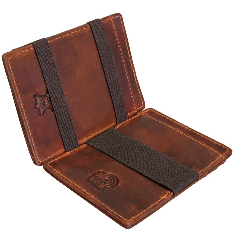 Slim wallet piel auténtica hombres